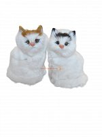 Кот из меха со звуком большой 15х11 см во Артём